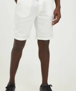 Solid SDTRUC SHORTS LINEN - Short - Off White