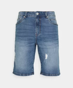 Solid SDRYDER DESTROY - Short En Jean - Light Blue Denim -Promos Solid Magasin 7244b2fccd6b4658acf50fa90dbcb46f