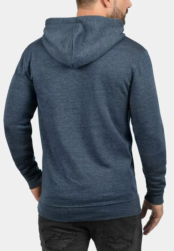 Solid SDOLLI - Sweat à Capuche Zippé - Blue Melange 2 Solid SDOLLI - Sweat à Capuche Zippé - Blue Melange – Image 2