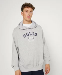 Solid SDVARESH HOOD - Sweatshirt - Light Grey Melange