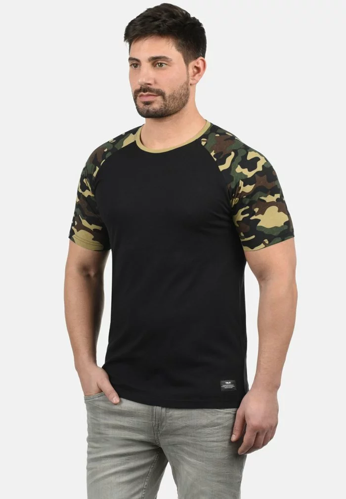 Solid SDCAHIL - T-shirt Imprimé - Black Dust 1 Solid SDCAHIL - T-shirt Imprimé - Black Dust