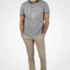 Solid PANTELIS - Polo - Med Grey Melange