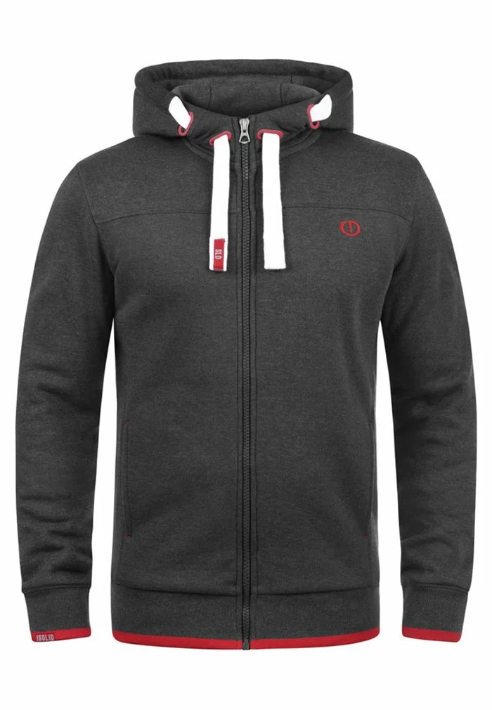 Solid SDBENJAMINZIP - Sweat à Capuche Zippé - Grey 5 Solid SDBENJAMINZIP - Sweat à Capuche Zippé - Grey – Image 5