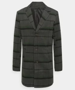 Solid SDTAVE CHECK COAT 21105920 - Manteau Classique - Black -Promos Solid Magasin 7e90287c20e94fd7befa79deb58eeff8