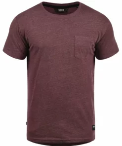 Solid SDBOB - T-shirt Basique - Wine Red M -Promos Solid Magasin 7edae3b115a04ab1bbfe52c5a0ec195b