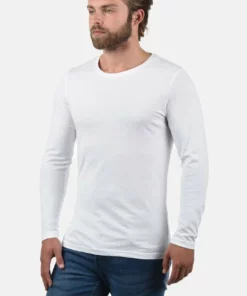 Solid SDBASAL - T-shirt à Manches Longues - White