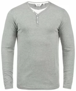 Solid SDDORIANO - T-shirt à Manches Longues - Light Grey -Promos Solid Magasin 83edda6b094d4fc28af7d1309e80f42b
