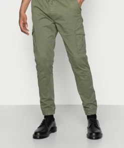 Solid ANDERS ELASTICATED - Pantalon Cargo - Dusty Olive