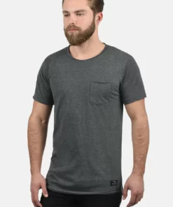 Solid SDANDREJ - T-shirt Basique - Anthracite