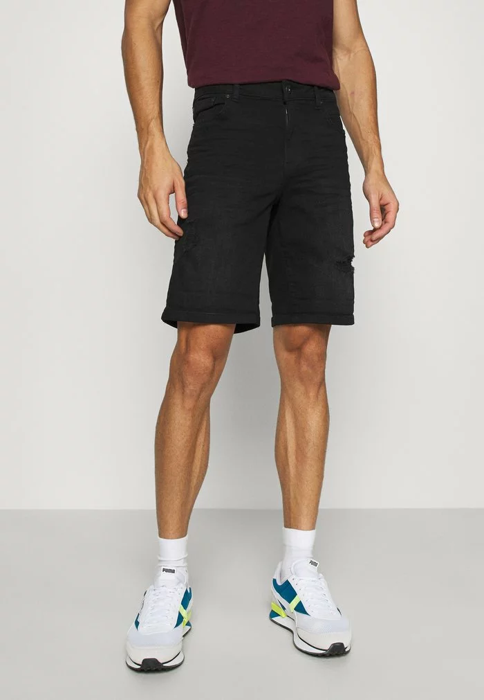 Solid SDREGULAR - Short En Jean - Black 1 Solid SDREGULAR - Short En Jean - Black