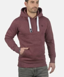 Solid SDBENNHOOD - Sweat à Capuche - Wine Red