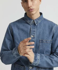 Solid SDBRANTLEE - Veste En Jean - Middle Blue Denim -Promos Solid Magasin 8ef85ea41d864f0a95dda699039a03e8