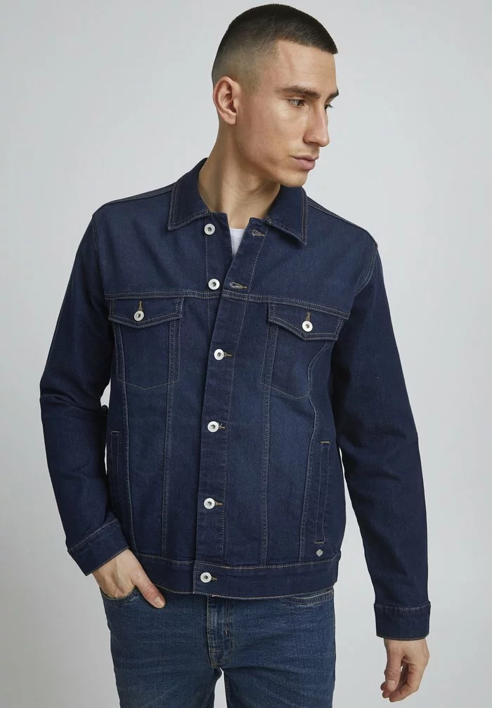 Solid Veste En Jean - Dark Blue Denim 1 Solid Veste En Jean - Dark Blue Denim