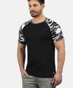 Solid SDCAHIL - T-shirt Imprimé - Black/grey