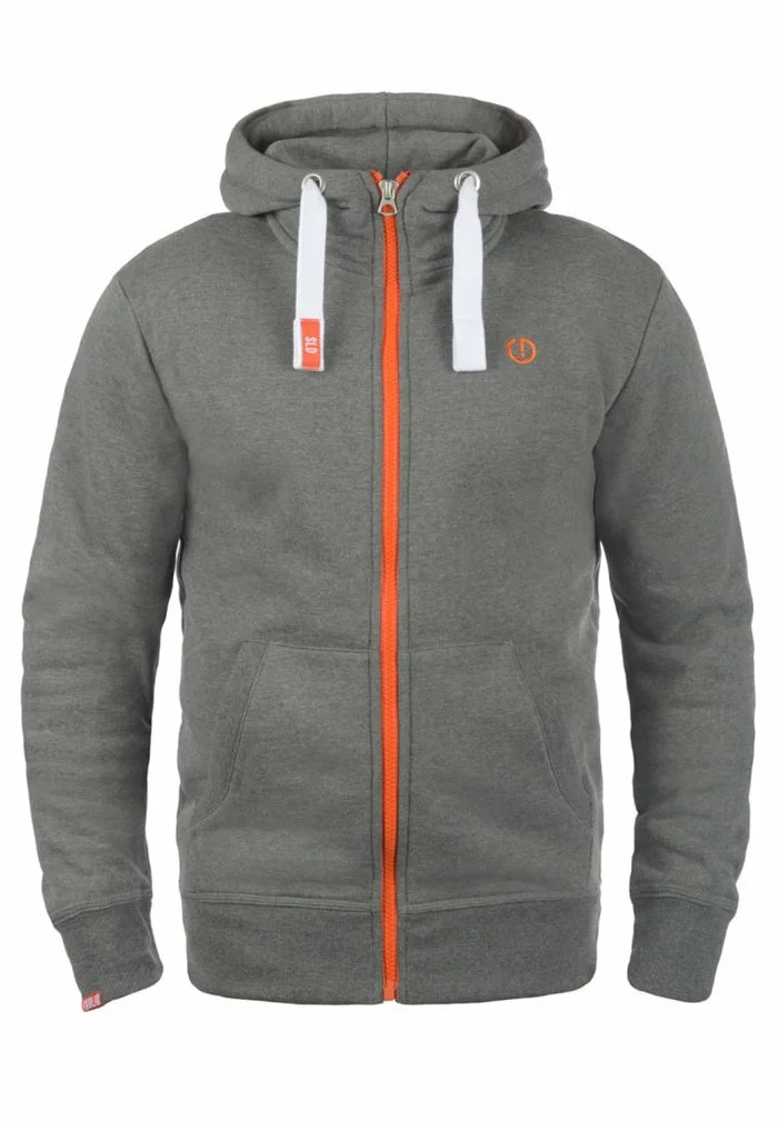 Solid SDBENN - Sweat à Capuche Zippé - Grey Melange 5 Solid SDBENN - Sweat à Capuche Zippé - Grey Melange – Image 5