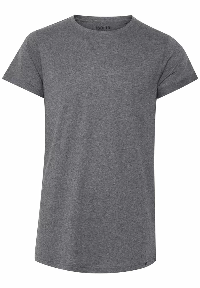 Solid SDLONGO - T-shirt Basique - Grey Melange 6 Solid SDLONGO - T-shirt Basique - Grey Melange – Image 6