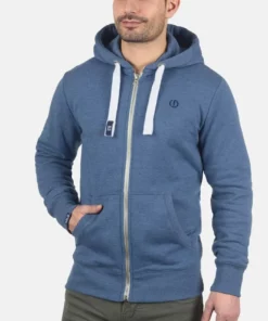 Solid SDBENNZIP - Sweat à Capuche Zippé - Faded Blue