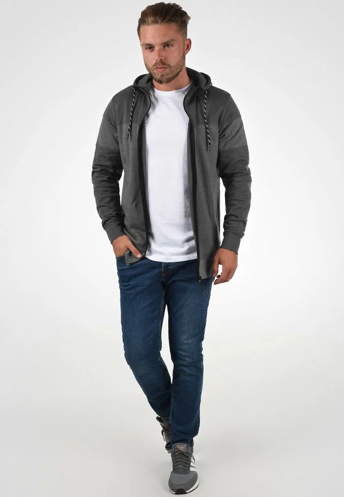 Solid SDBARIS - Sweat à Capuche Zippé - Forged Iron 3 Solid SDBARIS - Sweat à Capuche Zippé - Forged Iron – Image 3