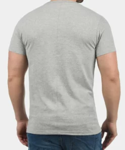Solid DORIAN - T-shirt Basique - Med Grey M -Promos Solid Magasin 98c9aa07fa484f91892f9f84c827656f