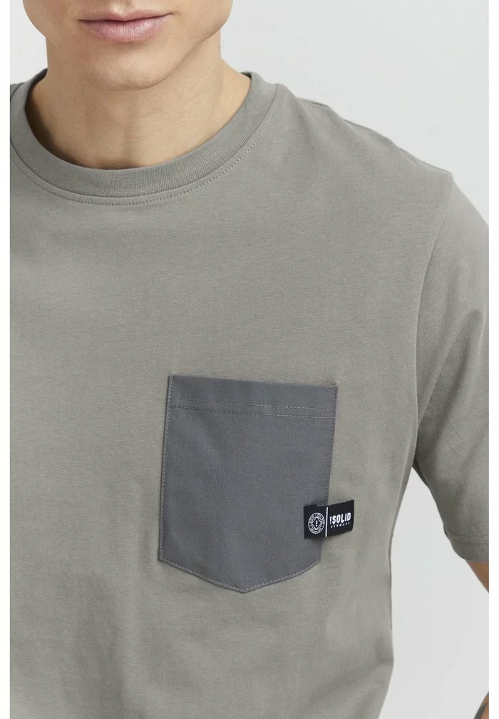 Solid SDBASTO - T-shirt Imprimé - Mid Grey 4 Solid SDBASTO - T-shirt Imprimé - Mid Grey – Image 4