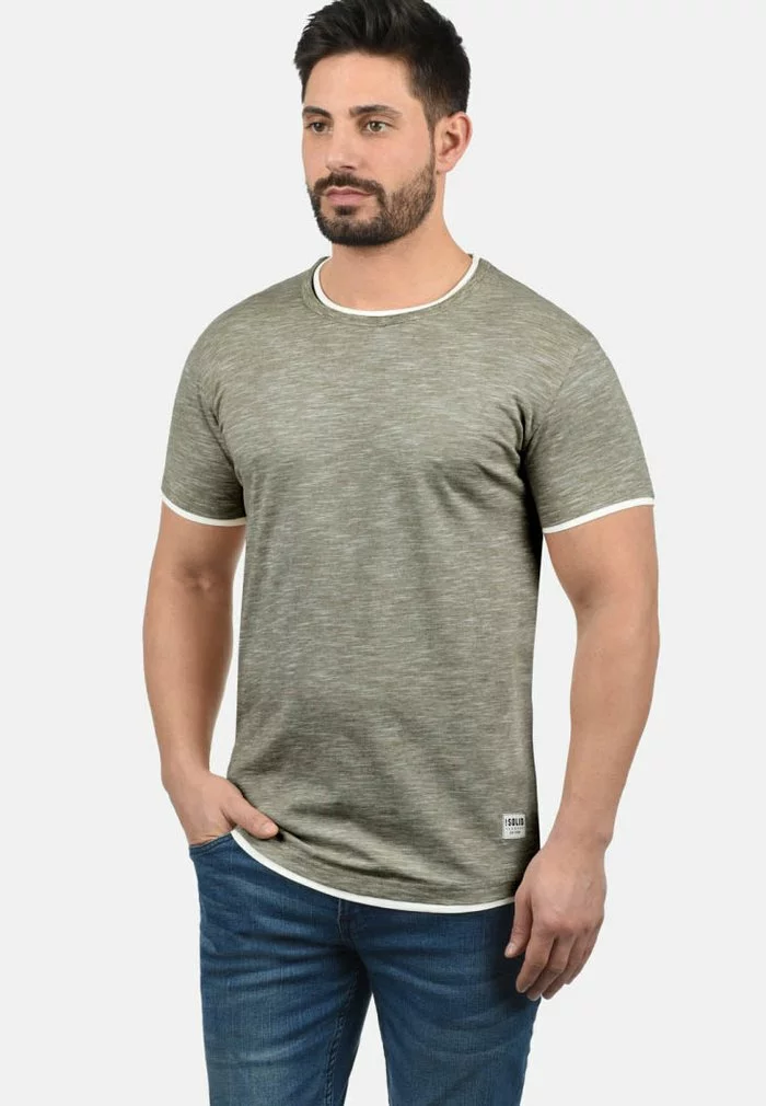 Solid SDRIGOS - T-shirt Basique - Dusty Olive 1 Solid SDRIGOS - T-shirt Basique - Dusty Olive