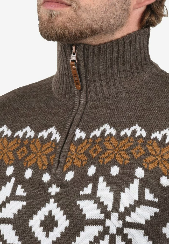 Solid SDNORWIN - Pullover - Dark Brown 3 Solid SDNORWIN - Pullover - Dark Brown – Image 3