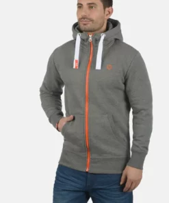 Solid SDBENN - Sweat à Capuche Zippé - Grey Melange