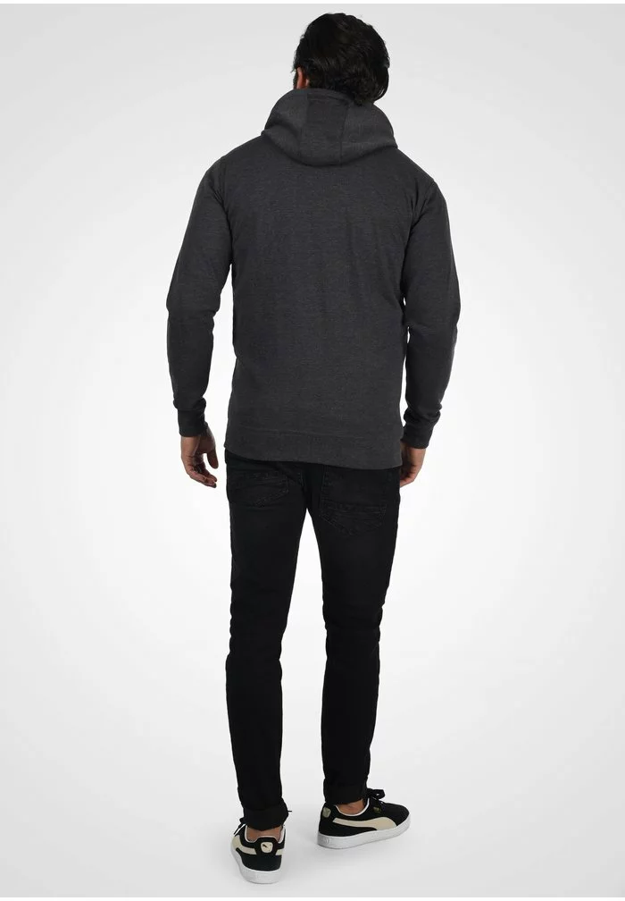 Solid SDTAMBO - Sweat à Capuche Zippé - Dark Grey Melange 3 Solid SDTAMBO - Sweat à Capuche Zippé - Dark Grey Melange – Image 3