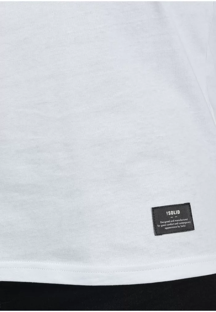 Solid SDCALLUX - T-shirt Imprimé - White Grey Melange 6 Solid SDCALLUX - T-shirt Imprimé - White Grey Melange – Image 6