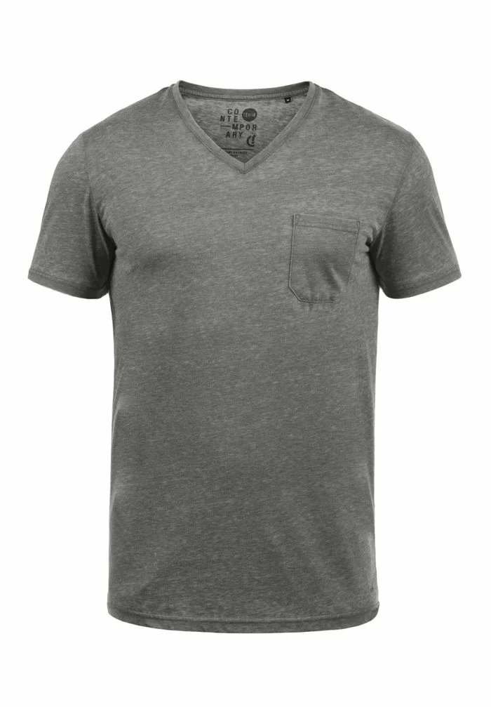 Solid SDTHEON - T-shirt Basique - Mid Grey 4 Solid SDTHEON - T-shirt Basique - Mid Grey – Image 4