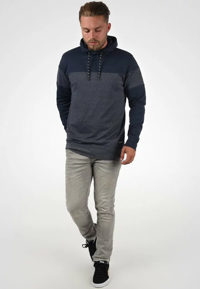 Solid SDBEKIR - Sweat à Capuche - Insignia Blue 2 Solid SDBEKIR - Sweat à Capuche - Insignia Blue – Image 2