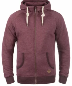 Solid SDVITU - Sweat à Capuche Zippé - Dark Red -Promos Solid Magasin baa2b03cf8f24a7099456d9a1bf95e65
