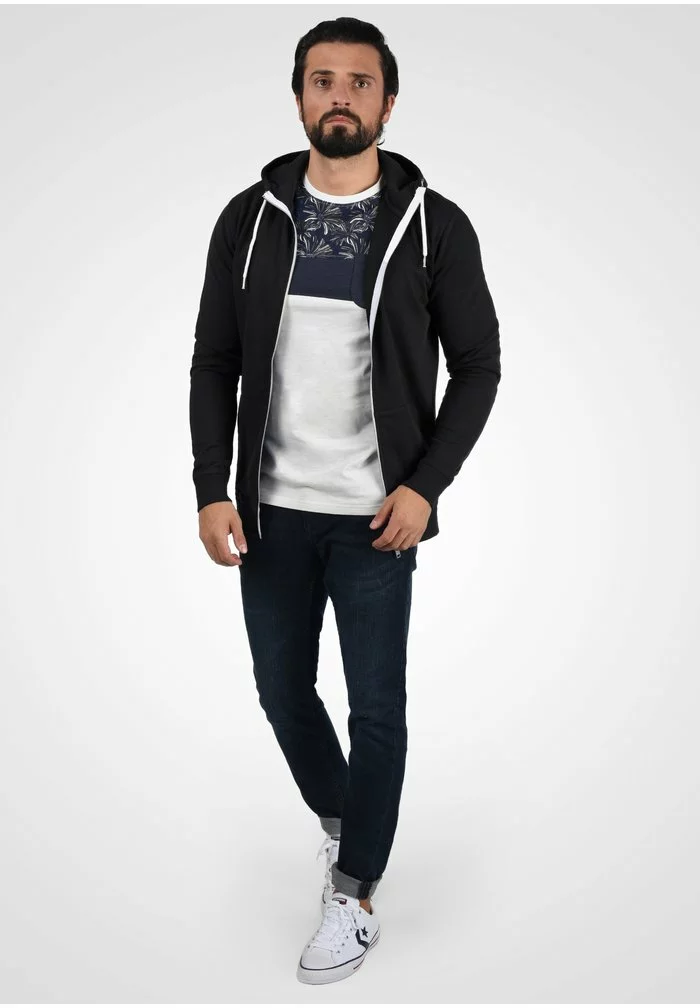 Solid SDTAMBO - Sweat à Capuche Zippé - Black 2 Solid SDTAMBO - Sweat à Capuche Zippé - Black – Image 2