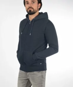 Solid SDBERTIZIP - Sweat à Capuche Zippé - Blue Melange