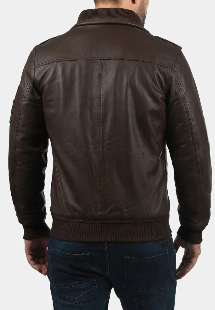 Solid SDFAMASH - Veste En Cuir - Brown 2 Solid SDFAMASH - Veste En Cuir - Brown – Image 2