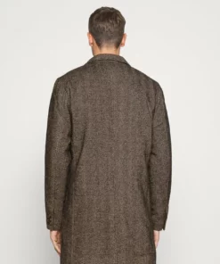 Solid SDTAVE HERRINGBONE COAT 21105919 - Manteau Classique - Black -Promos Solid Magasin c18b5b48442f4ad495efcfdf8f260778