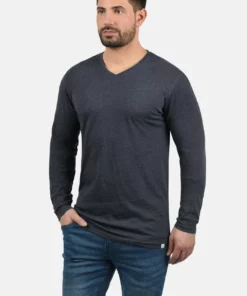 Solid SDBEDA - T-shirt à Manches Longues - Dark Blue