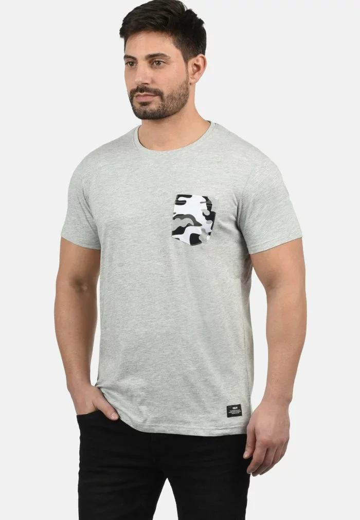 Solid SDCALVIN - T-shirt Imprimé - Light Grey 1 Solid SDCALVIN - T-shirt Imprimé - Light Grey