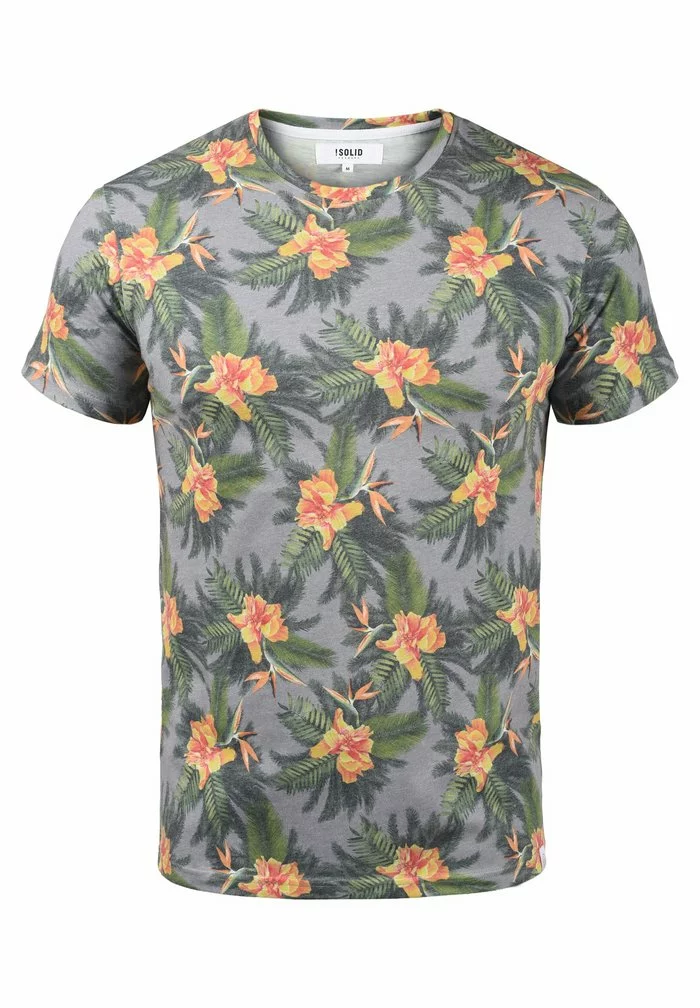 Solid SDFAIK - T-shirt Imprimé - Mid Grey 5 Solid SDFAIK - T-shirt Imprimé - Mid Grey – Image 5