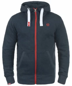 Solid SDBENN - Sweat à Capuche Zippé - Blue Melange -Promos Solid Magasin ca929c0bdee34320b082a80cad25cc8f