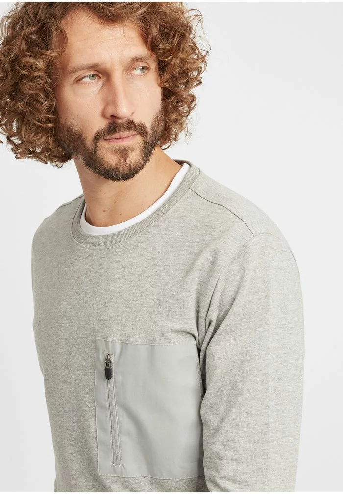 Solid SDJONKO - Sweatshirt - Grey Melange 4 Solid SDJONKO - Sweatshirt - Grey Melange – Image 4