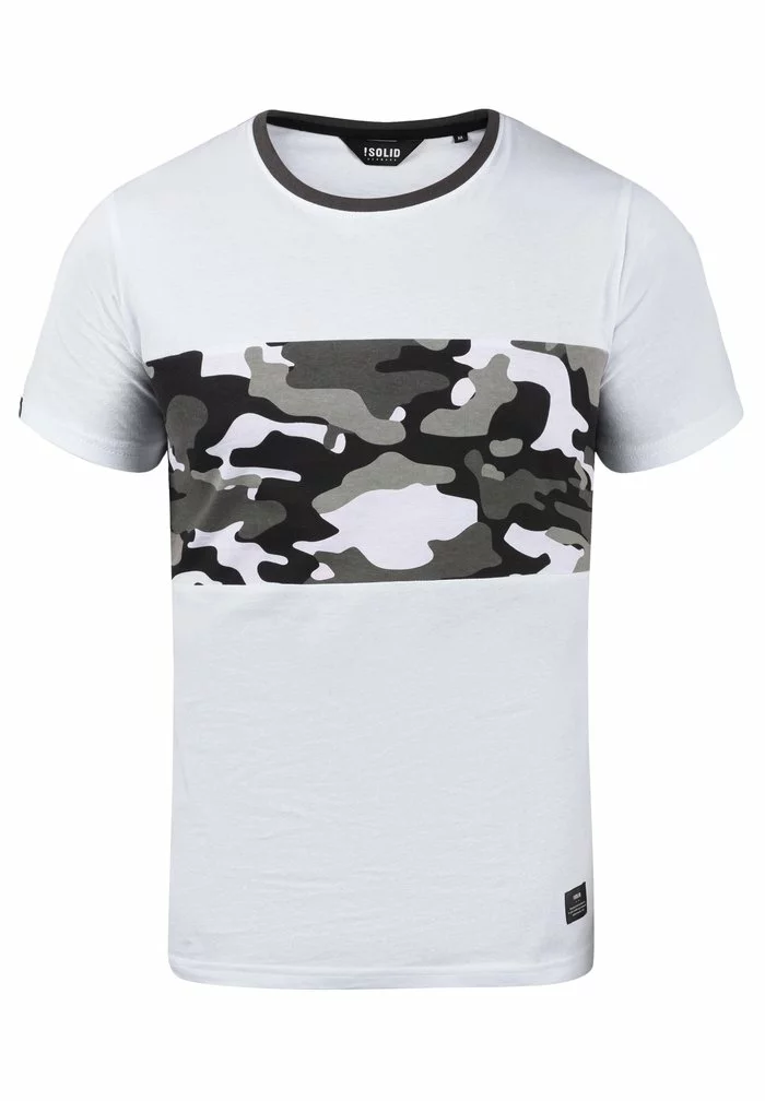 Solid SDCALLUX - T-shirt Imprimé - White Grey Melange 5 Solid SDCALLUX - T-shirt Imprimé - White Grey Melange – Image 5