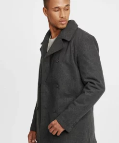 Solid SDPINTO - Manteau Court - Dark Grey Melange -Promos Solid Magasin d207313067384b2ea88d28f652a8fcb2