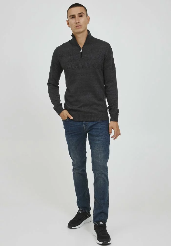 Solid SDBAMARO - Pullover - Dark Grey Melange 2 Solid SDBAMARO - Pullover - Dark Grey Melange – Image 2