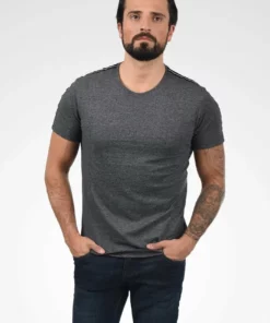 Solid SDGAWAN - T-shirt Imprimé - Dark Grey Melange