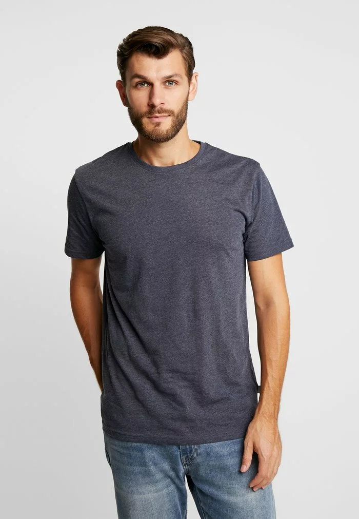 Solid SDROCK - T-shirt Basique - Navy Melange 1 Solid SDROCK - T-shirt Basique - Navy Melange