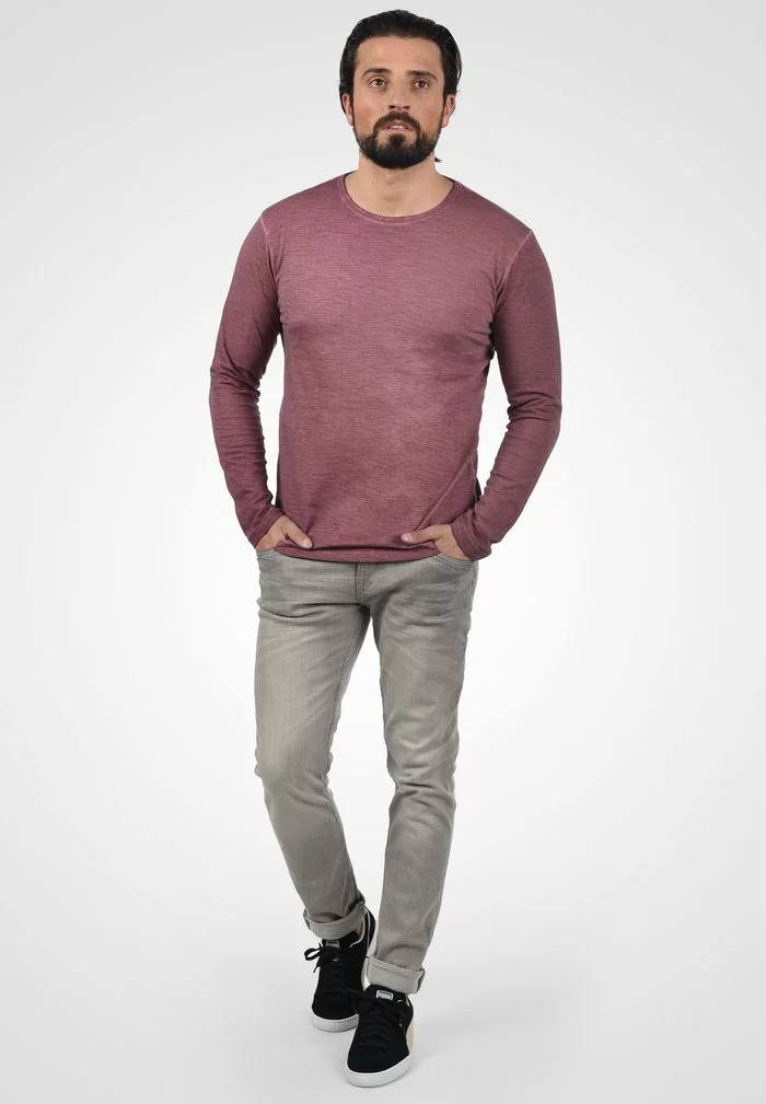 Solid SDCONNER - T-shirt à Manches Longues - Wine Red 2 Solid SDCONNER - T-shirt à Manches Longues - Wine Red â Image 2
