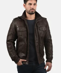 Solid SDCAMASH - Veste En Cuir - Brown