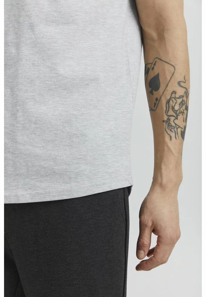 Solid SDBASTO - T-shirt Imprimé - Light Grey Melange 5 Solid SDBASTO - T-shirt Imprimé - Light Grey Melange – Image 5