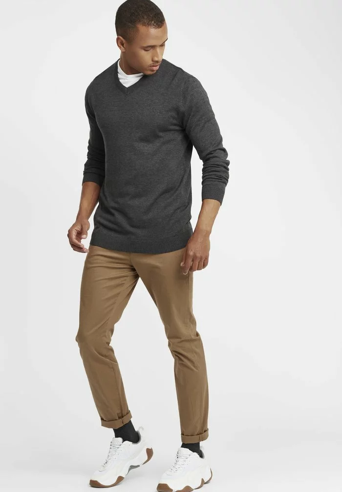 Solid SDALEGRE - Pullover - Dark Grey Melange 2 Solid SDALEGRE - Pullover - Dark Grey Melange – Image 2